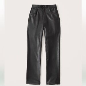 Curve Love Vegan Leather 90s Straight Pant